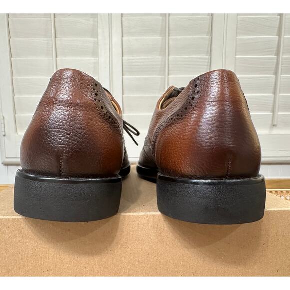 Marc Joseph NY Men\'s Sullivan ST Havana Dress Shoe Cognac Grainy Size 8 NWT Work main image 14